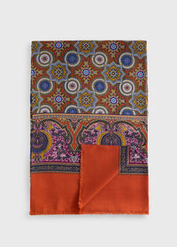 Paul Stuart Wool & Silk Medallion Print Scarf, thumbnail 1