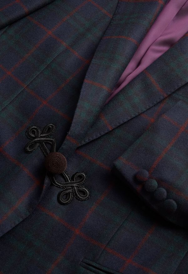 Paul Stuart Cashmere Plaid Dinner Jacket, image 2