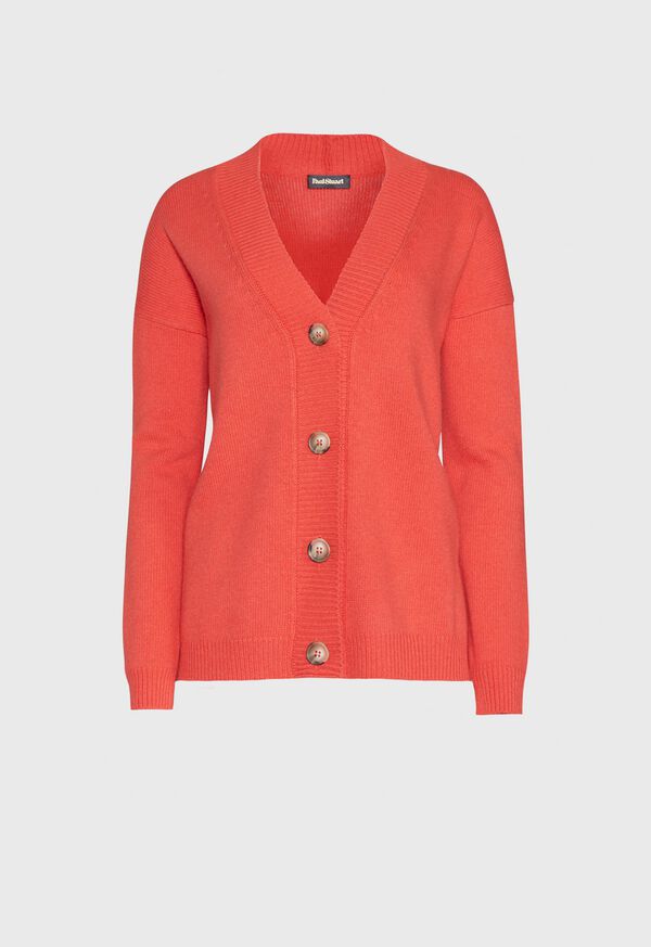 Paul Stuart Orange Wool Blend Cardigan, image 1
