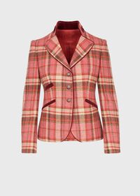 Paul Stuart Plaid Blazer with Velvet Trim, thumbnail 1