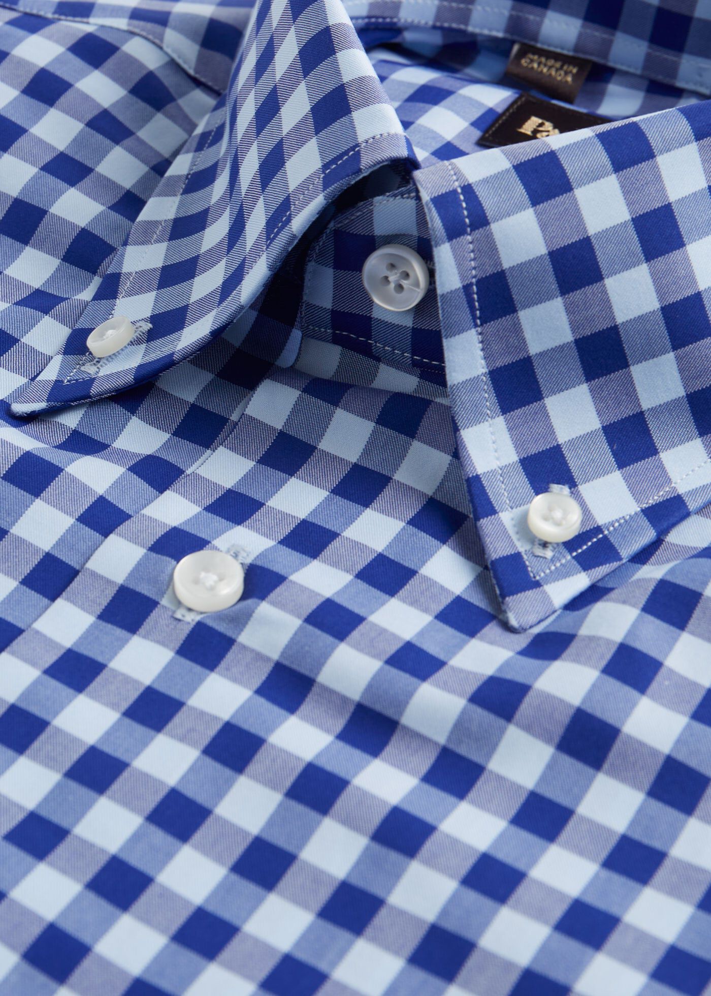 Cotton Two Color Gingham Sport Shirt