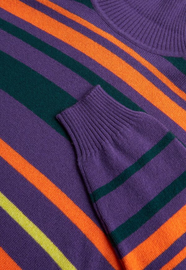 Paul Stuart Cashmere Multi Color Stripe Turtleneck, image 2