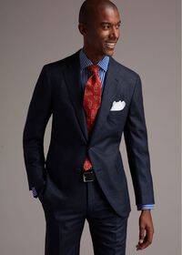 Paul Stuart Slim Fit Blue Bold Bengal Stripe Dress Shirt, thumbnail 3
