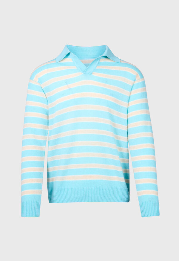 Paul Stuart Cashmere Stripe Johnny Collar, image 1
