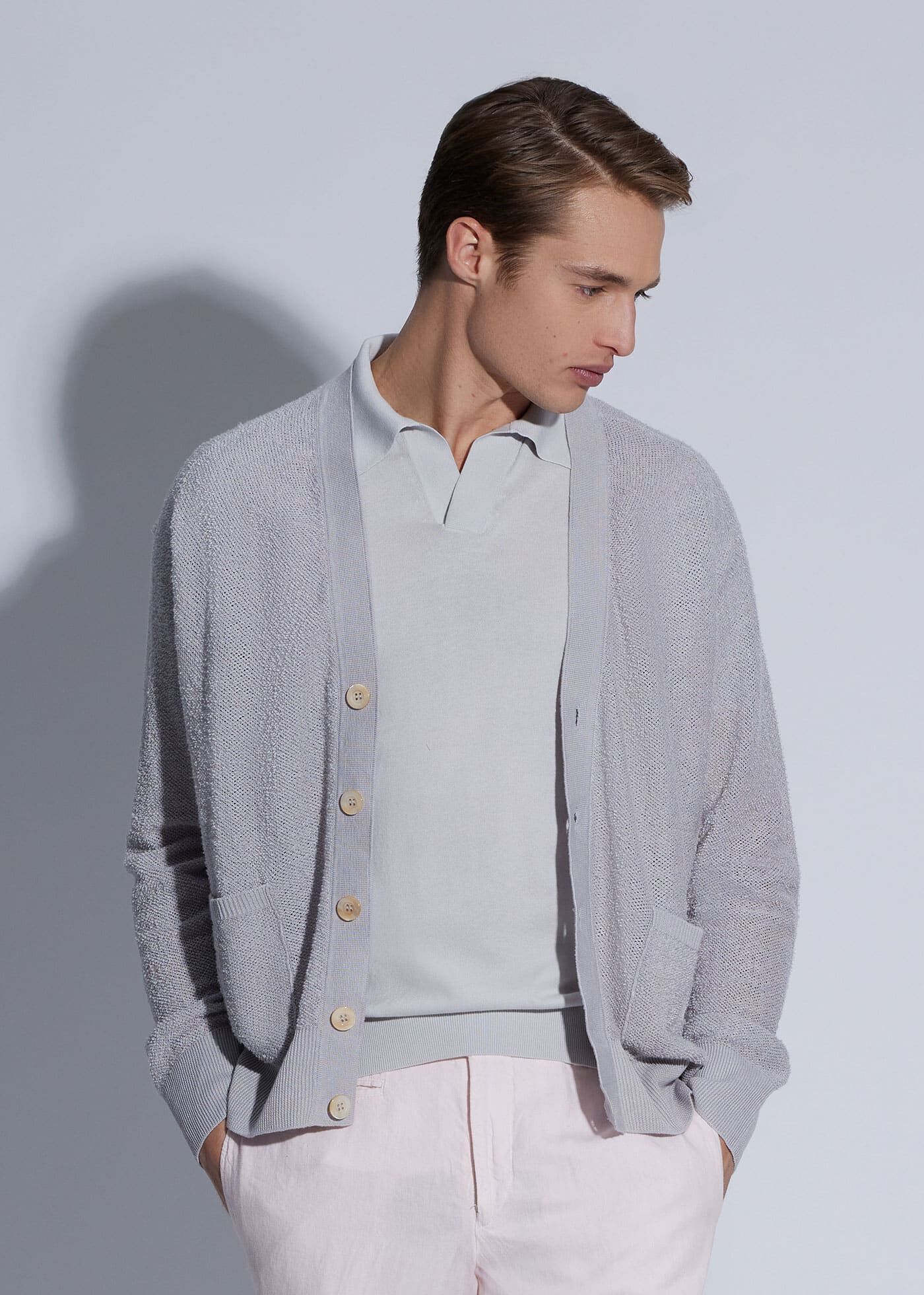 Terry cardigan top