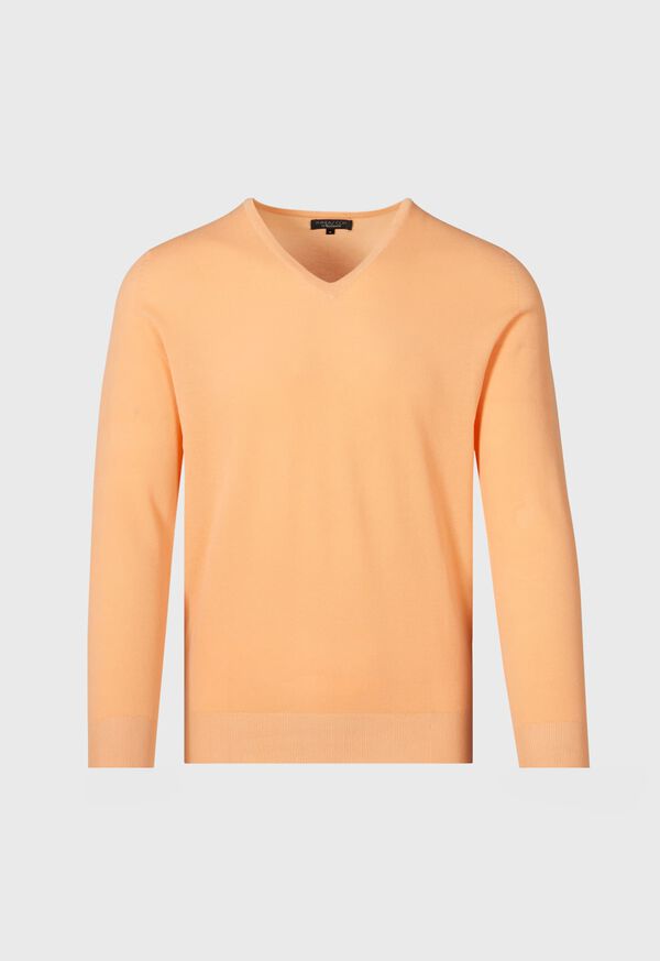 Paul Stuart Cotton Piqué V-Neck Sweater, image 1