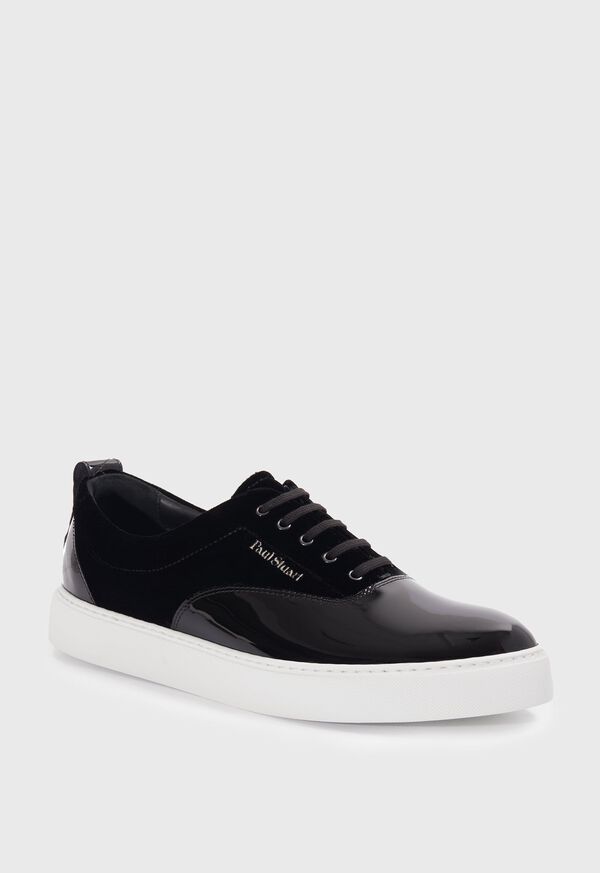 Paul Stuart Star Patent Leather and Velvet Sneaker, image 2