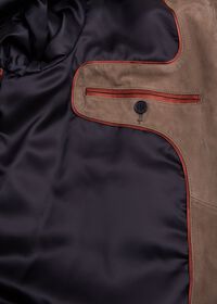Paul Stuart Suede Front Bomber With Cashmere Knit Sleeves, thumbnail 6
