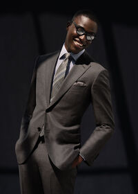 Paul Stuart All Year Super 110s Wool Sharkskin Suit, thumbnail 12