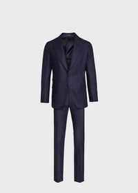 Paul Stuart Navy and Rust Windowpane Suit, thumbnail 1