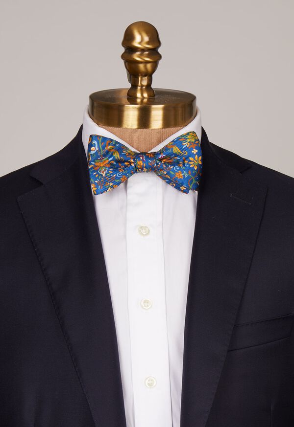 Paul Stuart Silk Bird and Floral Print Bow Tie, image 2