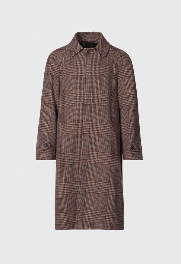 Paul Stuart Glen Plaid Raglan Sleeve Overcoat