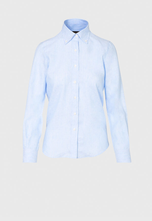 Paul Stuart Linen Stripe Blouse, image 1