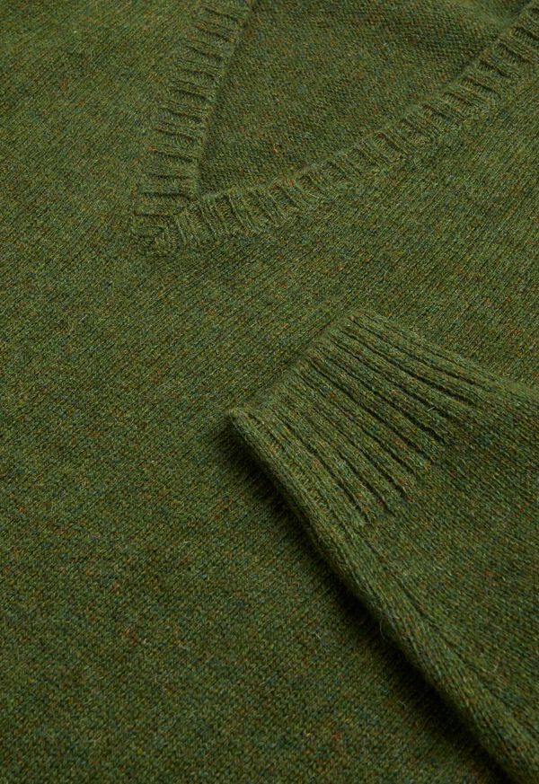 Paul Stuart Shetland Wool V-Neck Sweater, image 2