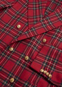 Paul Stuart Wool Red Tartan Double Breasted Jacket, thumbnail 3