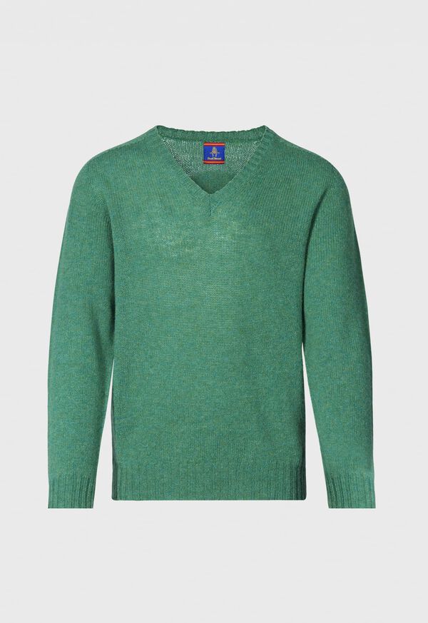 Shetland Wool V-Neck Sweater