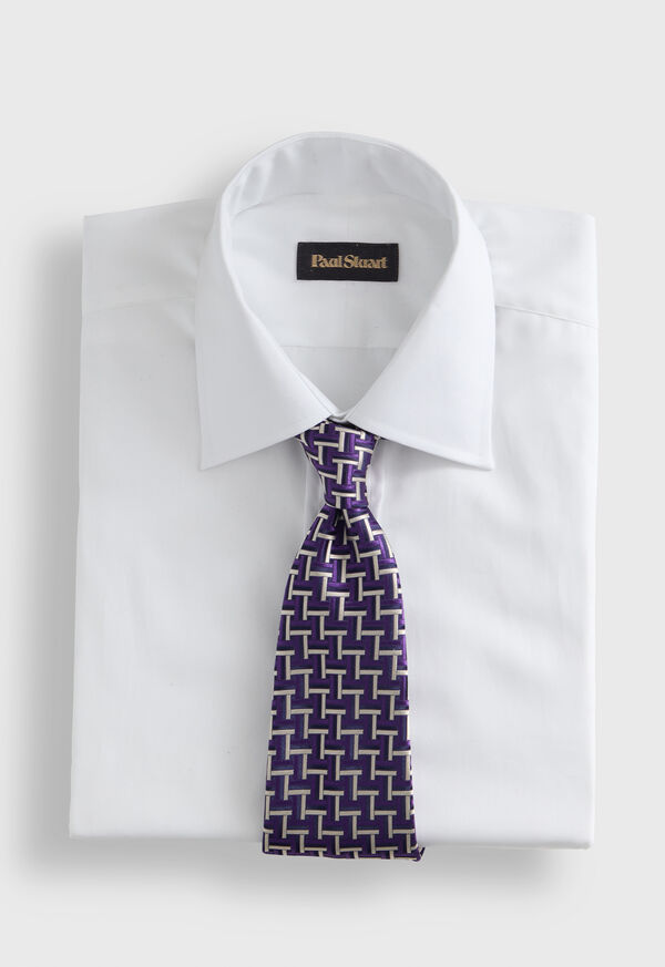 Paul Stuart Woven Silk Basketweave Tie, image 2