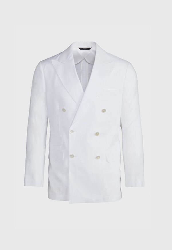 Paul Stuart Double Breasted Linen Blazer, image 1