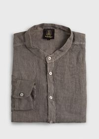Paul Stuart Band Collar Washed Linen Shirt, thumbnail 1