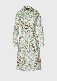 Paul Stuart Cotton Floral Belted Shirt Dress, thumbnail 3
