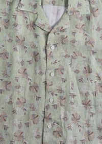 Paul Stuart Linen Leaf Print Camp Shirt, thumbnail 3