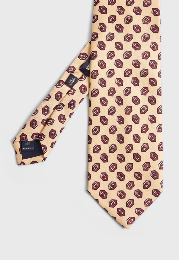 Paul Stuart Madder Silk Hexagon Print Tie, image 1