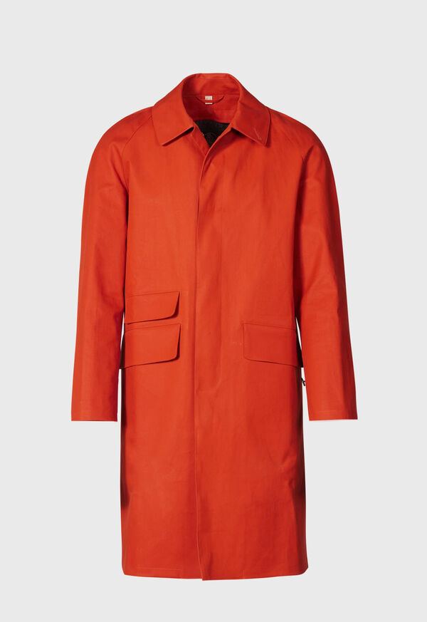 Paul Stuart Terracotta Bonded Raincoat, image 1