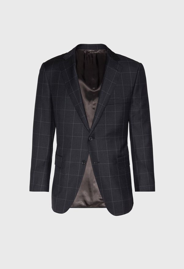Paul Stuart Grey Windowpane Classic shoulder suit, image 3