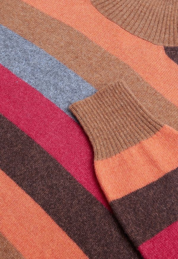 Paul Stuart Cashmere Multi-Stripe Turtleneck Sweater, image 4