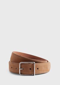 Paul Stuart Suede Belt with Nickel Buckle, thumbnail 1