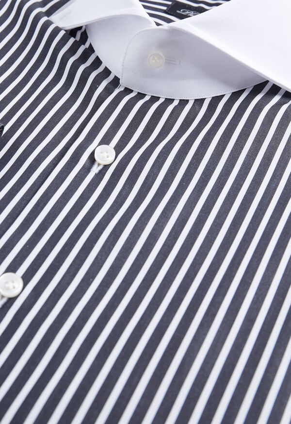 Paul Stuart Contrast Extreme Cutaway Collar Dress Shirt, image 3