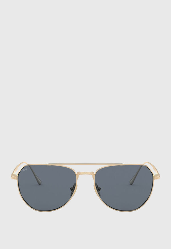 Paul Stuart Persol's Gold Aviator Sunglasses, image 1