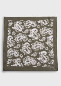 Paul Stuart Tossed Paisley Print Pocket Square, thumbnail 3