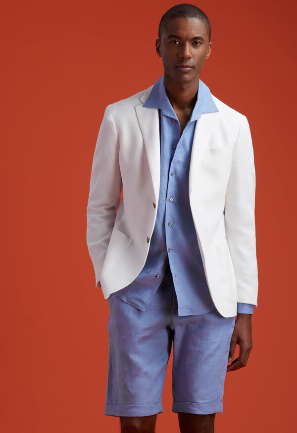 Paul Stuart Blue Linen Set  & White Soft Jacket, image 1