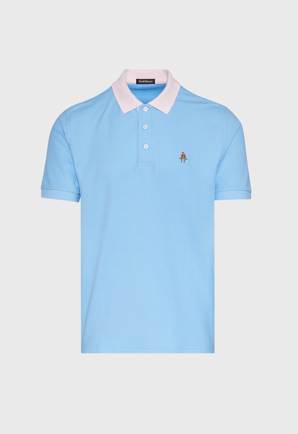Paul Stuart Tri-Color Cotton Pique Logo Polo, image 1