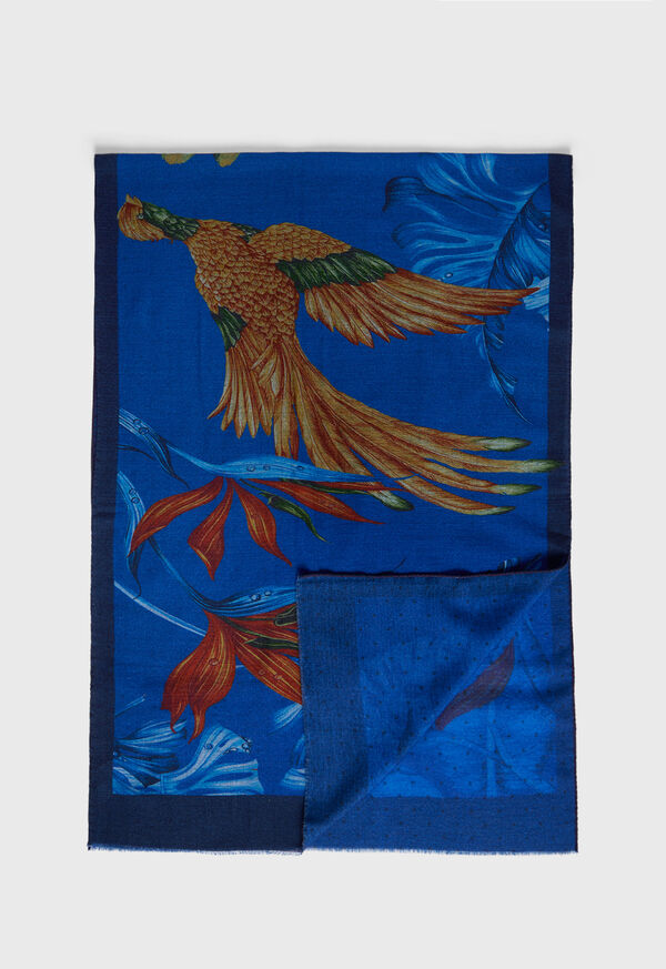 Paul Stuart <div>Lambswool Bird Scarf</div>, image 1