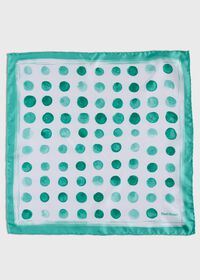Paul Stuart Printed Silk Watercolor Dot Pocket Square, thumbnail 2