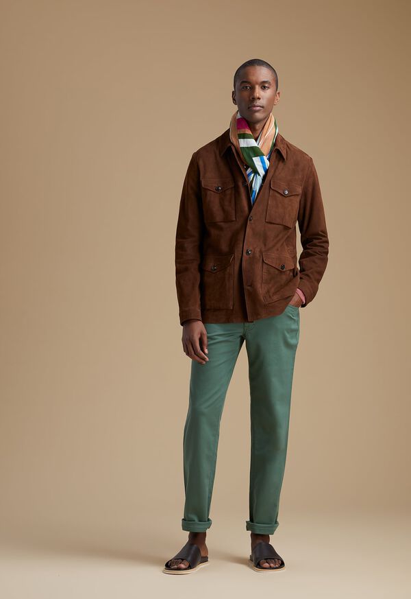 Paul Stuart Suede Jacket & Scarf, image 1