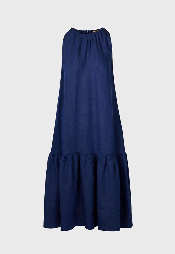 Paul Stuart Linen Dress With Bottom Ruffle, image 1