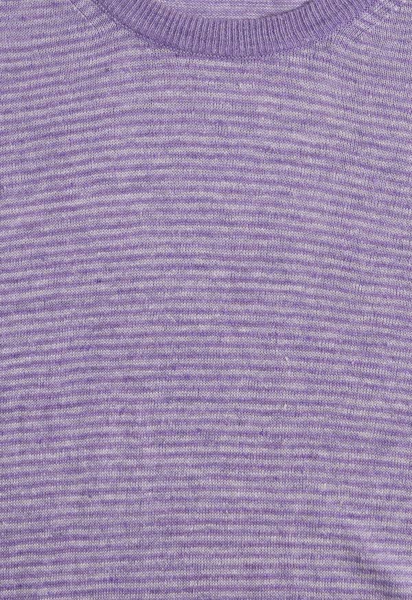 Paul Stuart Striped Short Sleeve Linen Crewneck