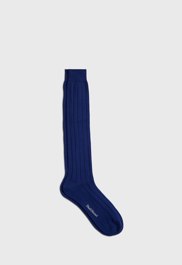 Paul Stuart Pima Cotton Wide Rib Sock, image 1