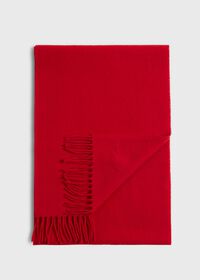 Paul Stuart Cashmere Scarf with Man on the Fence Logo, thumbnail 1