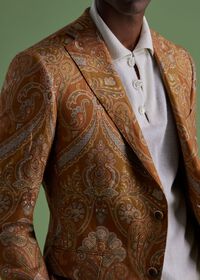 Paul Stuart Printed Paisley Linen Jacket, thumbnail 3