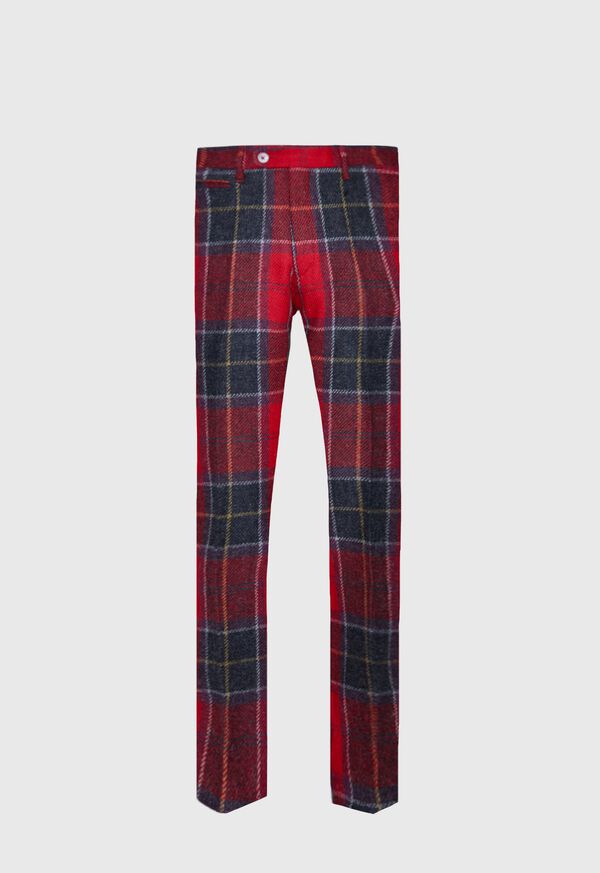 Paul Stuart Red Multi Plaid Pant, image 1