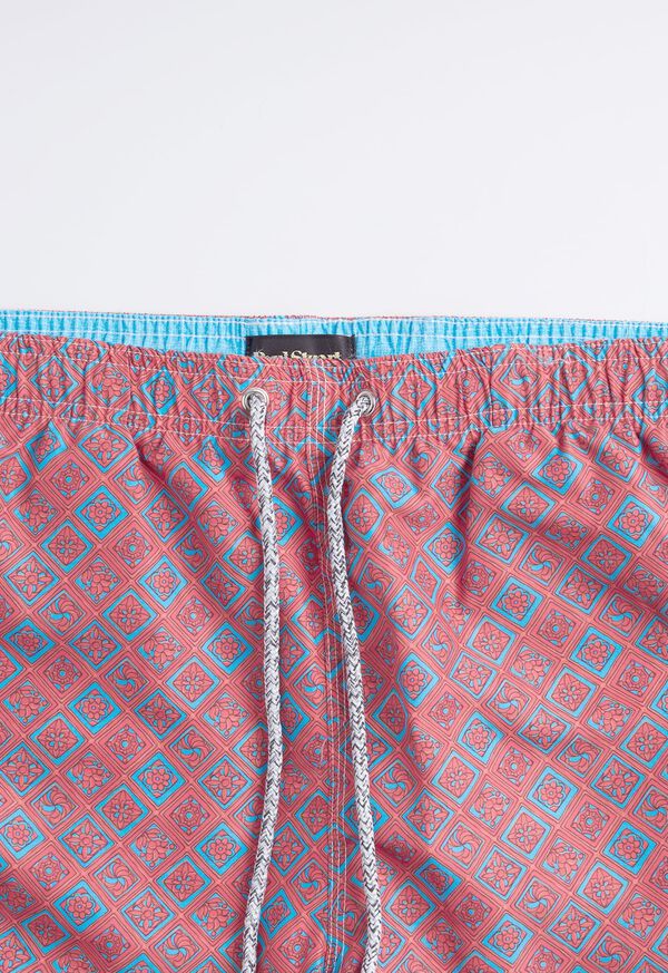 Paul Stuart Geometric Print Swim Trunk, image 2