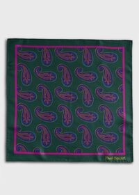 Paul Stuart Paisley Print Pocket Square, thumbnail 2