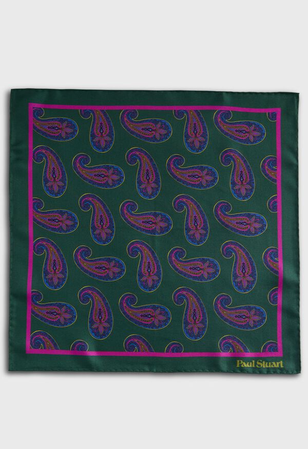 Paul Stuart Paisley Print Pocket Square, image 2