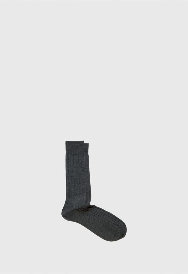 Paul Stuart Wool Blend Ribbed Socks, image 1