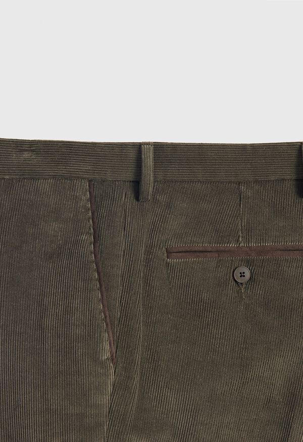 Paul Stuart Suede Trimmed Corduroy Trouser, image 3
