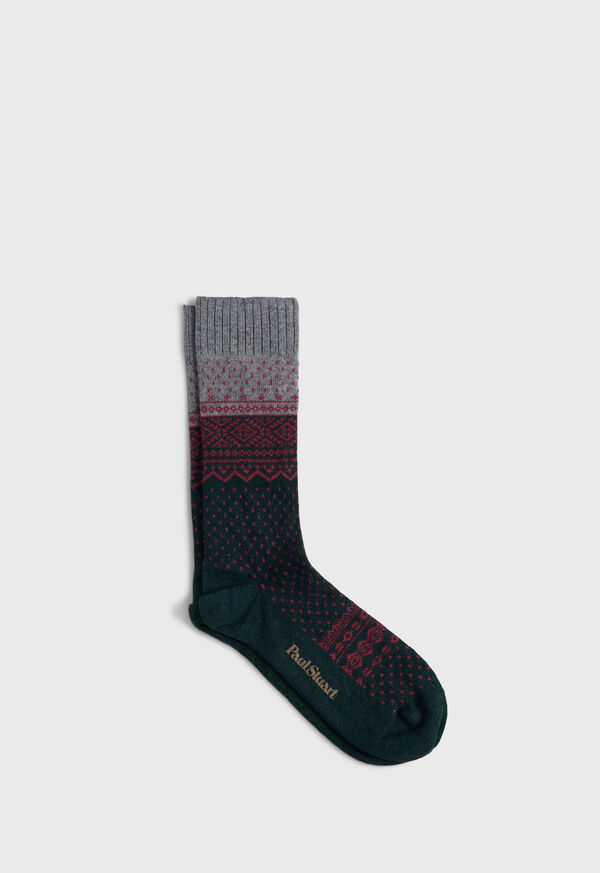 Paul Stuart Fair Isle Sock, image 1